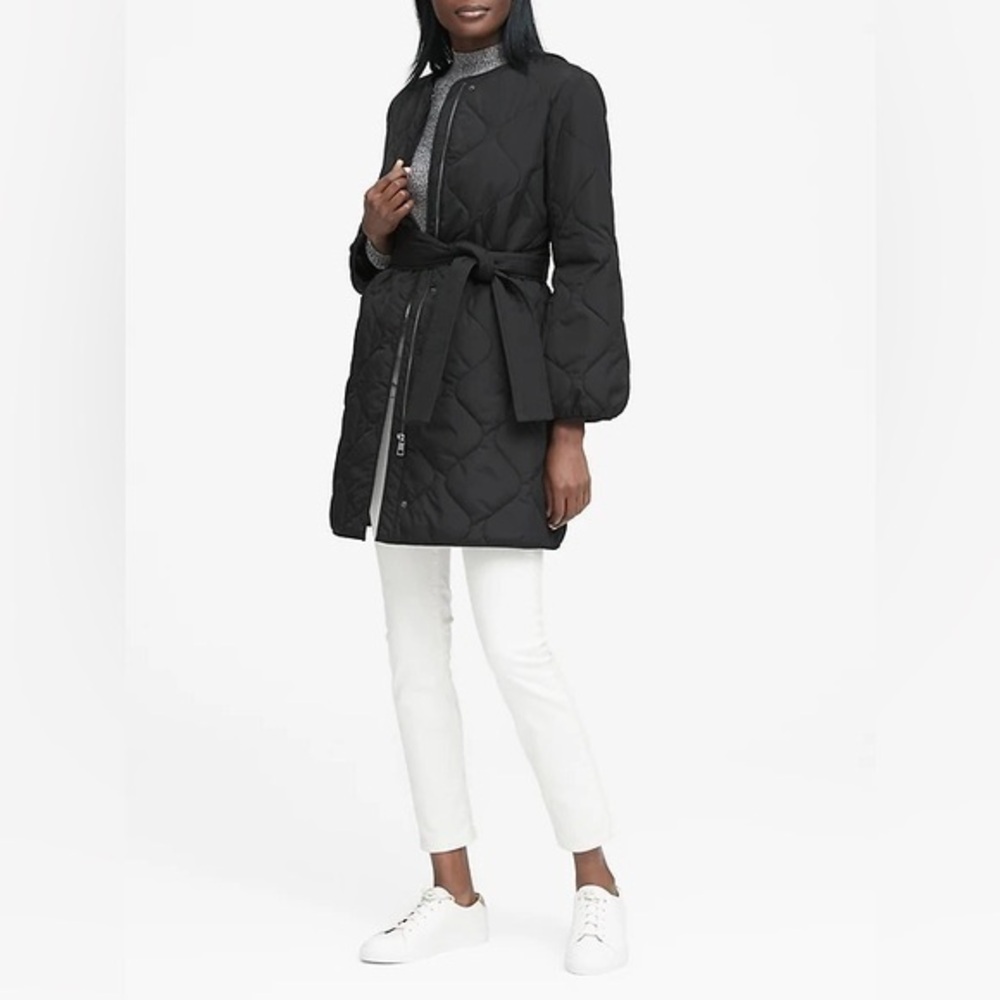 Banana Republic Water-Resistant Quilted Coat NWOT - Picture 1 of 9